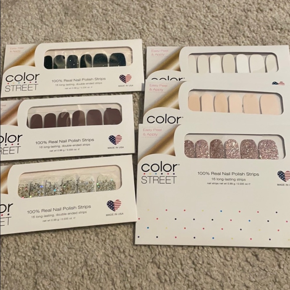 Bundle of 6 Color Street Nail Strips